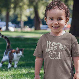 It Was The Cat - T-shirt - Criança BC31T