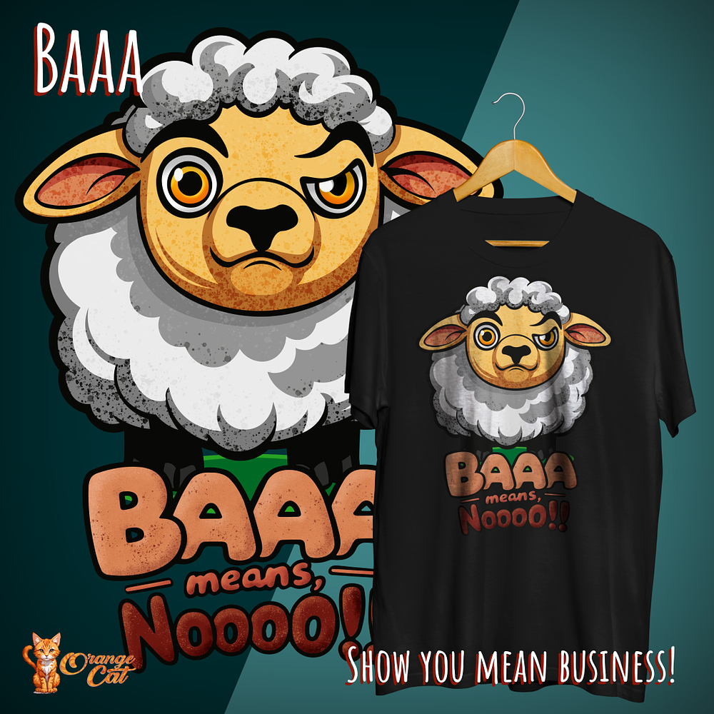 Baaa - T-shirt - Unisexo BC3 2