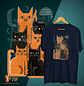 Um Molho De Gatos - T-shirt - Unisexo G5 - Thumbnail 2