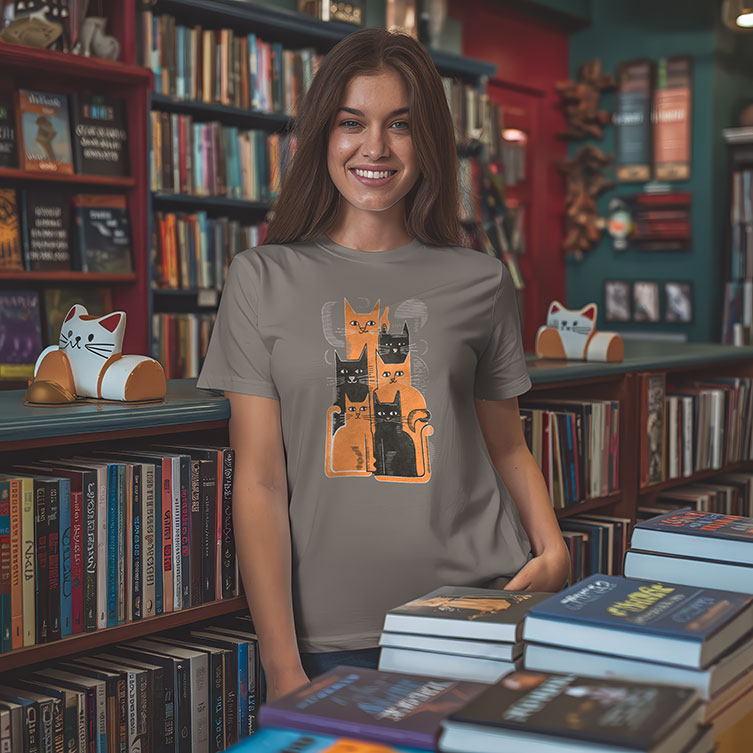 Um Molho De Gatos - T-shirt - Mulher G64L