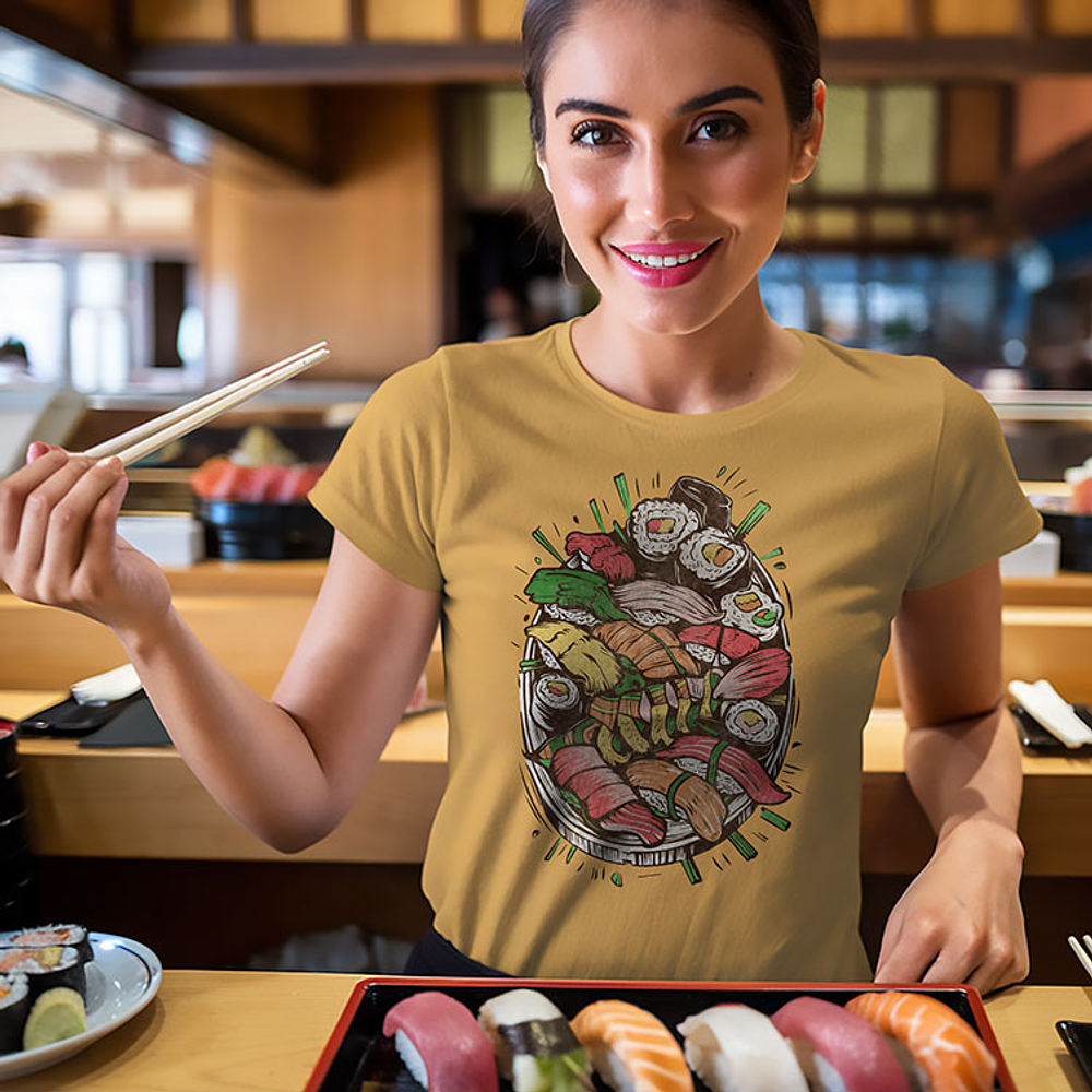 Sushi - T-shirt - Mulher G64L 1