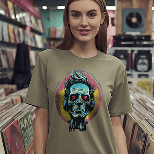 Music Zombie - T-shirt - Mulher G64L