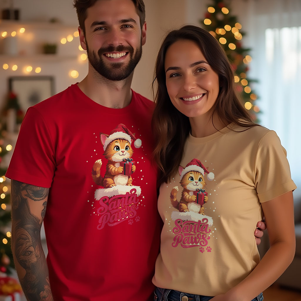 Santa Paws - T-shirt - Unisexo G5