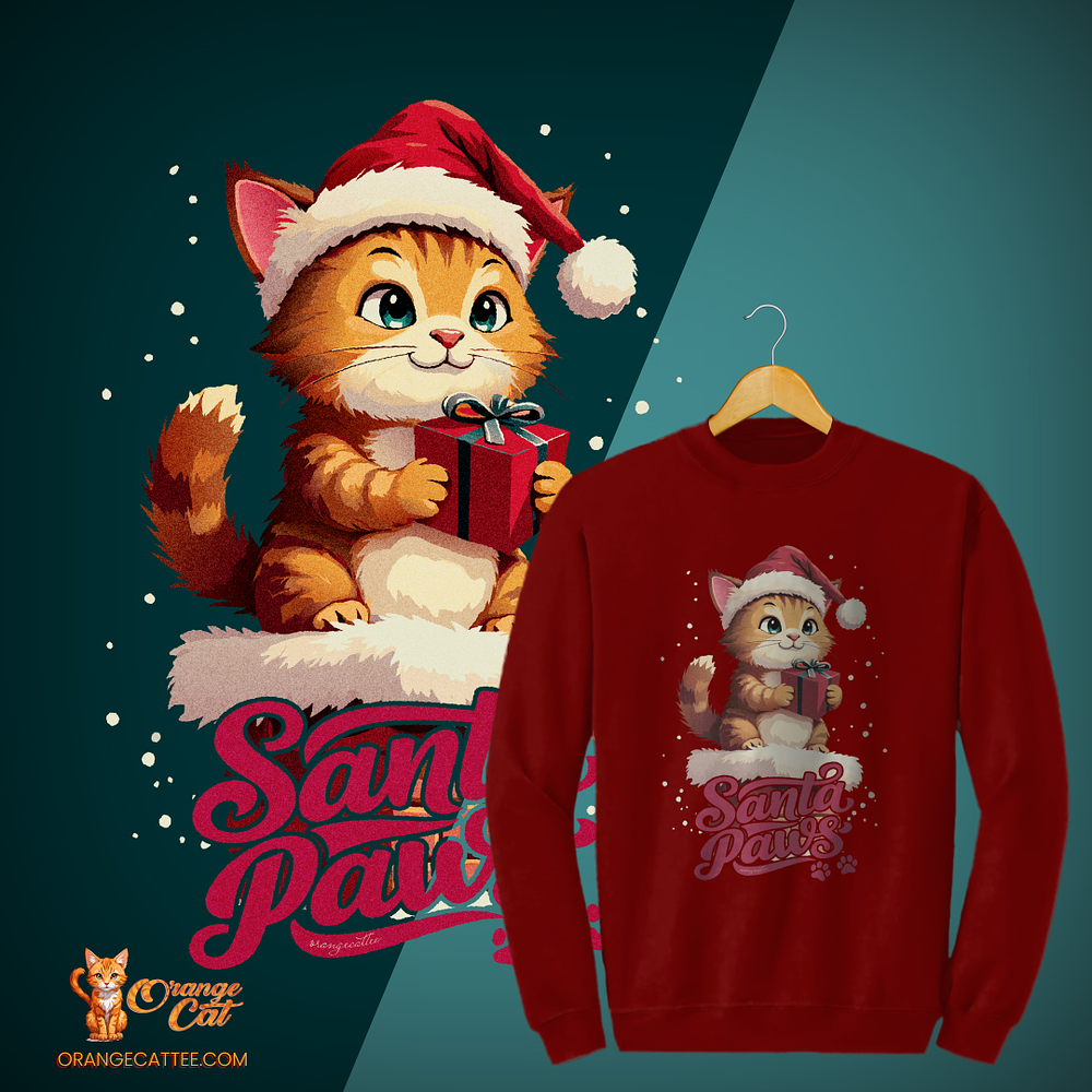 Santa Paws - T-shirt - Criança BC31T 2