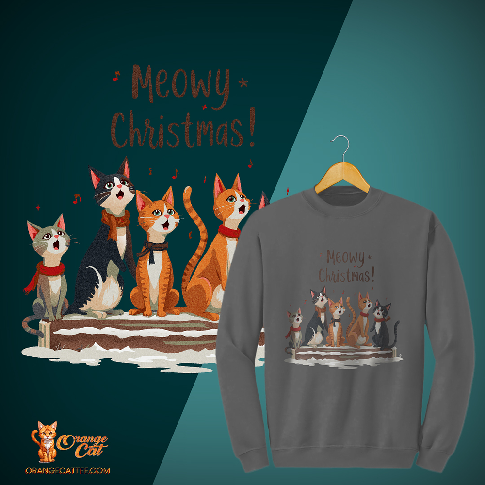 Meowy Christmas - T-shirt - Mulher BC64 2