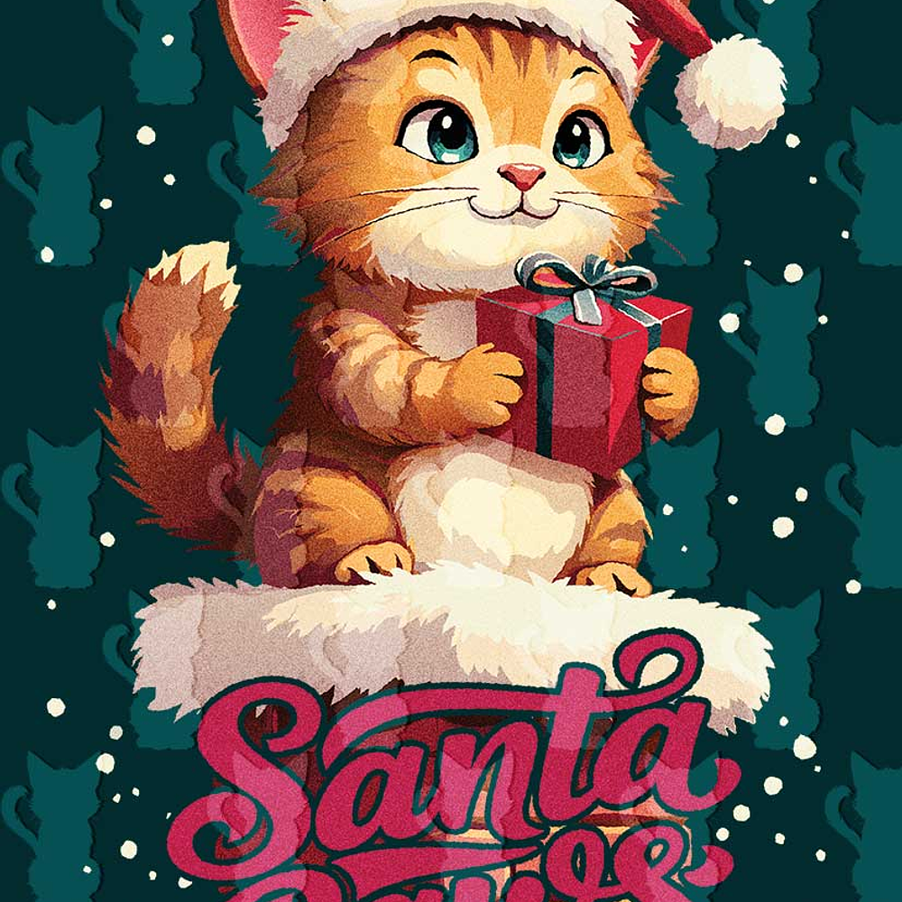 Santa Paws - T-shirt - Mulher G64L 4