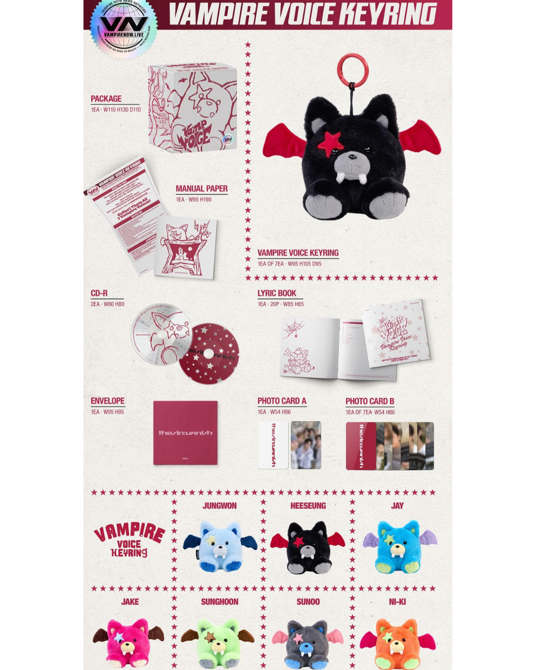 [PREVENTA] ENHYPEN - THE SIN: VANISH VOICE KEYRING VERSIÓN 2