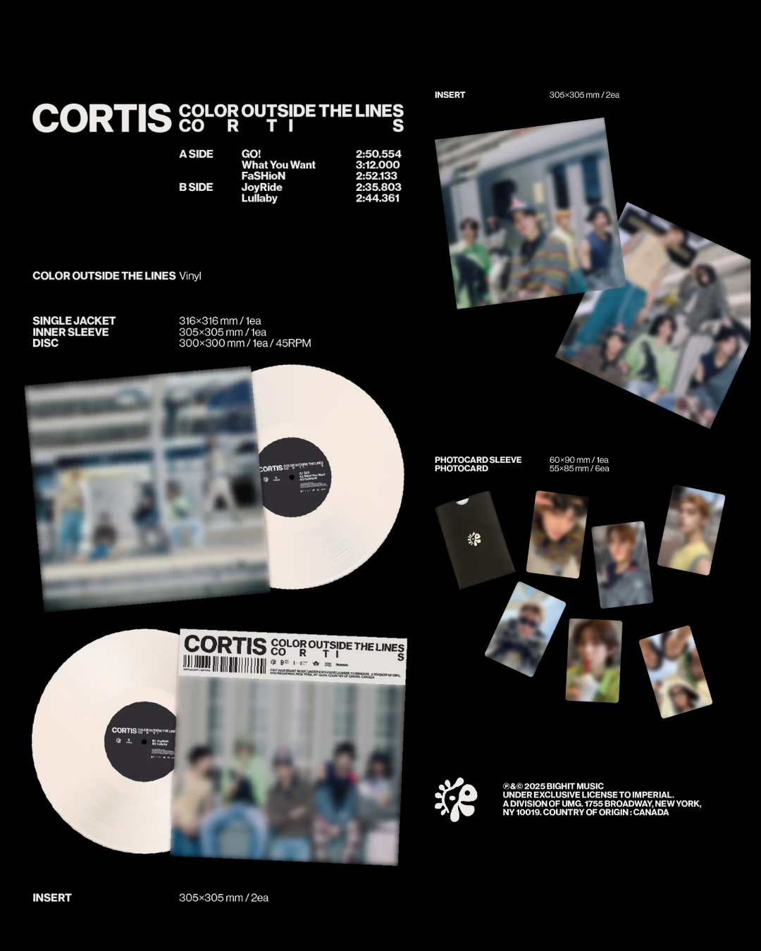 [PREVENTA] CORTIS - 1ST EP ALBUM COLOR OUTSIDE THE LINES VINYL LP VER. 2