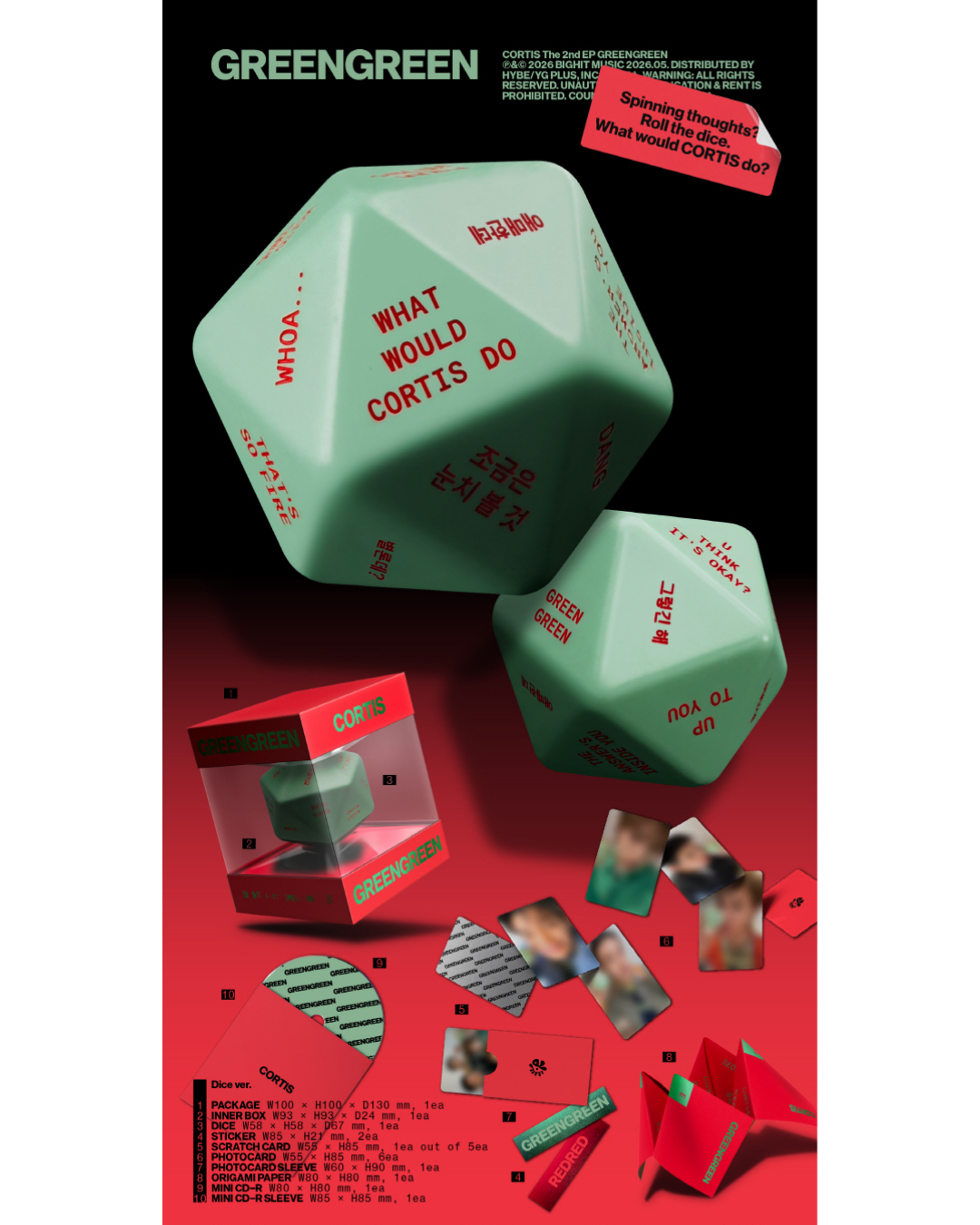 [PREVENTA] CORTIS - 2ND EP GREENGREEN DICE VER. 2