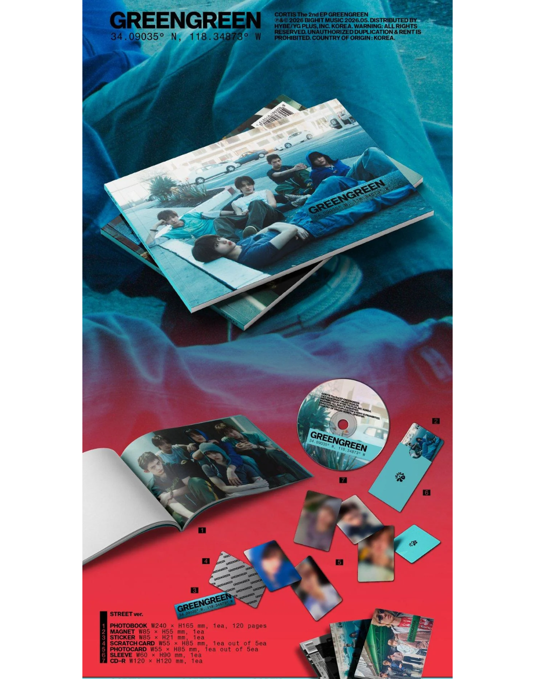 [PREVENTA] CORTIS - 2ND EP ALBUM GREENGREEN STANDARD VER. + POB WEVERSE 4
