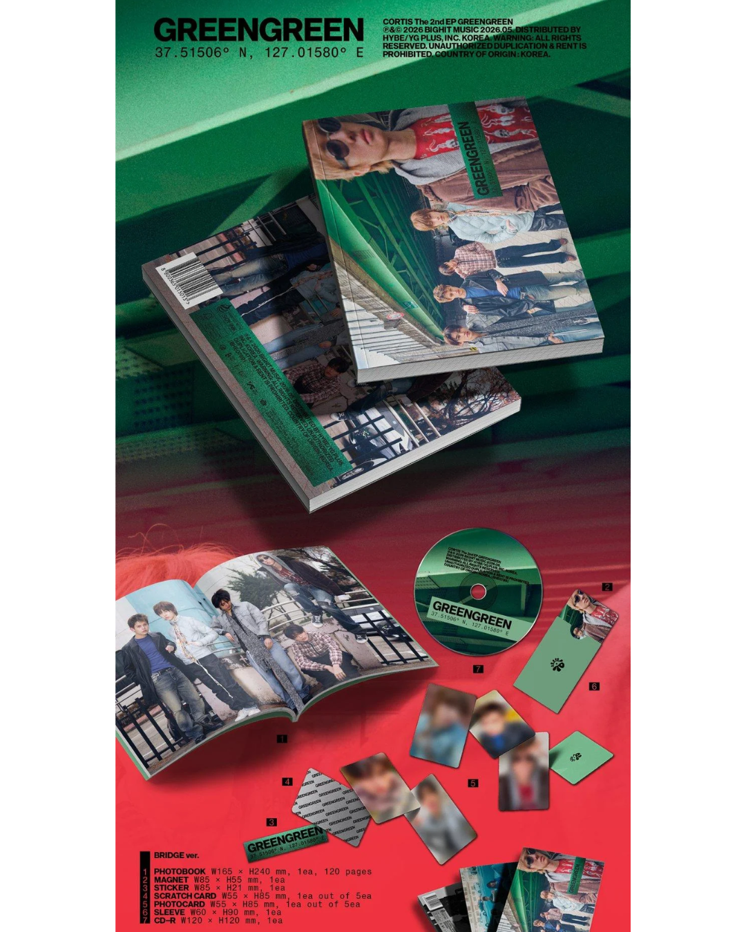 [PREVENTA] CORTIS - 2ND EP ALBUM GREENGREEN STANDARD VER. + POB WEVERSE 2