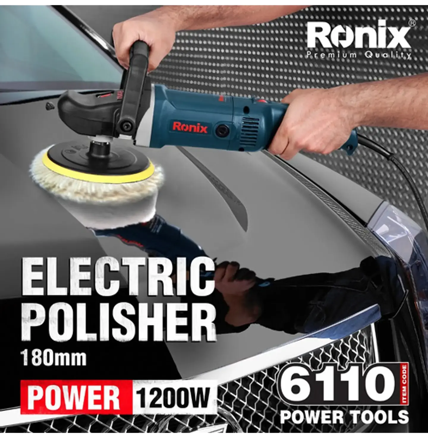 Pulidora Automotriz Ronix 6110 – Profesional 1200W Rotatoria 6