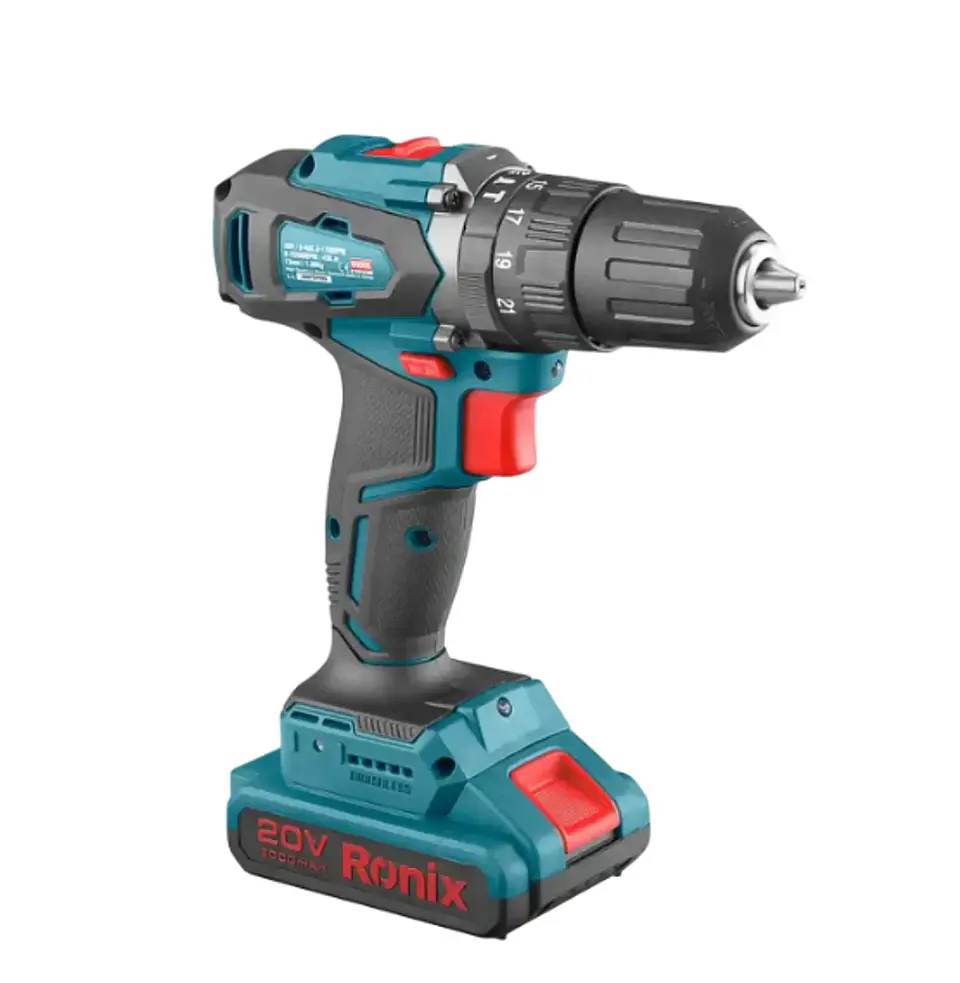 Taladro Atornillador Inalámbrico Ronix 8900K – 13 mm / 45 Nm / 2 Baterías 1