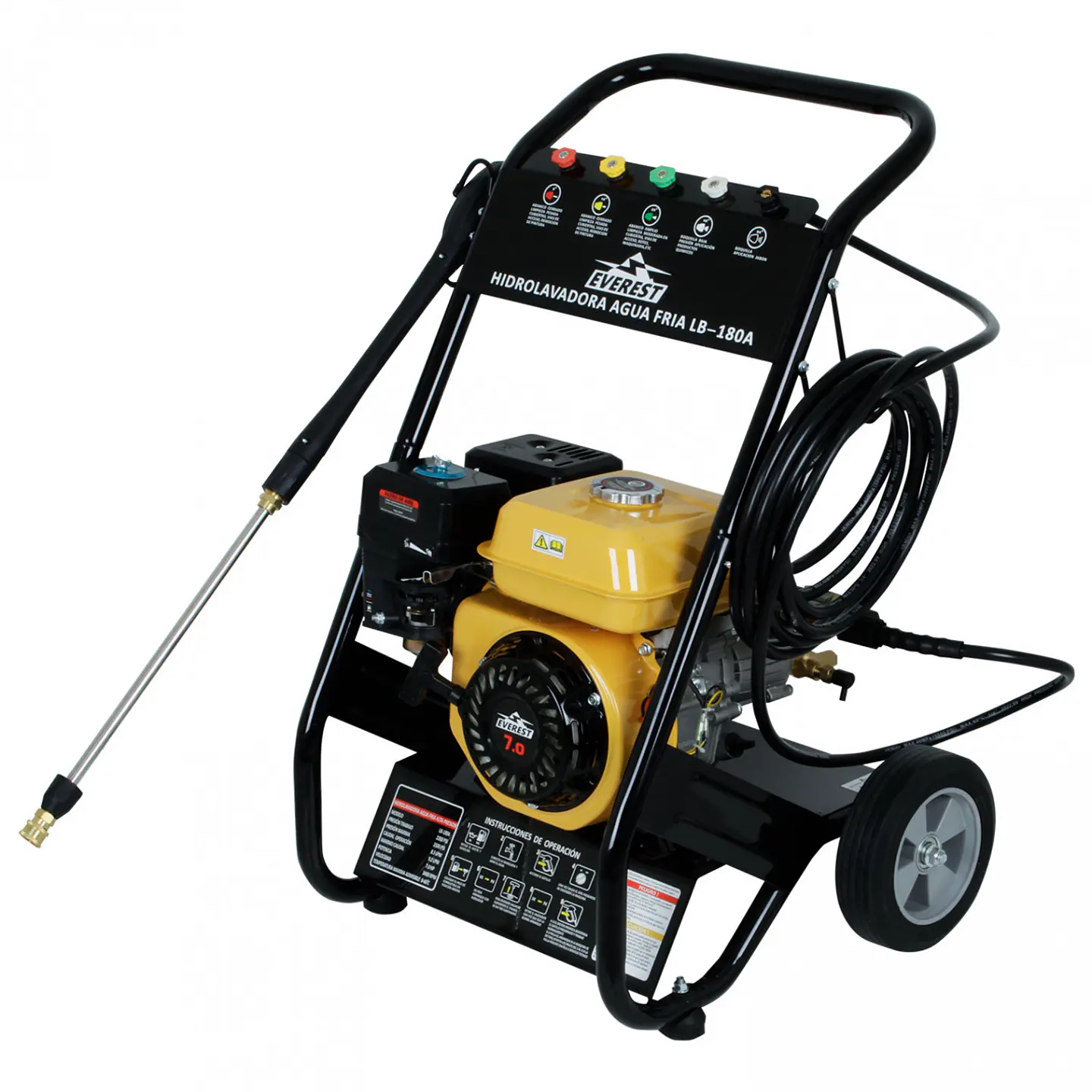 Hidrolavadora a Gasolina LB-180A – 180 Bar / 6,5 HP / Bomba de Bronce 1