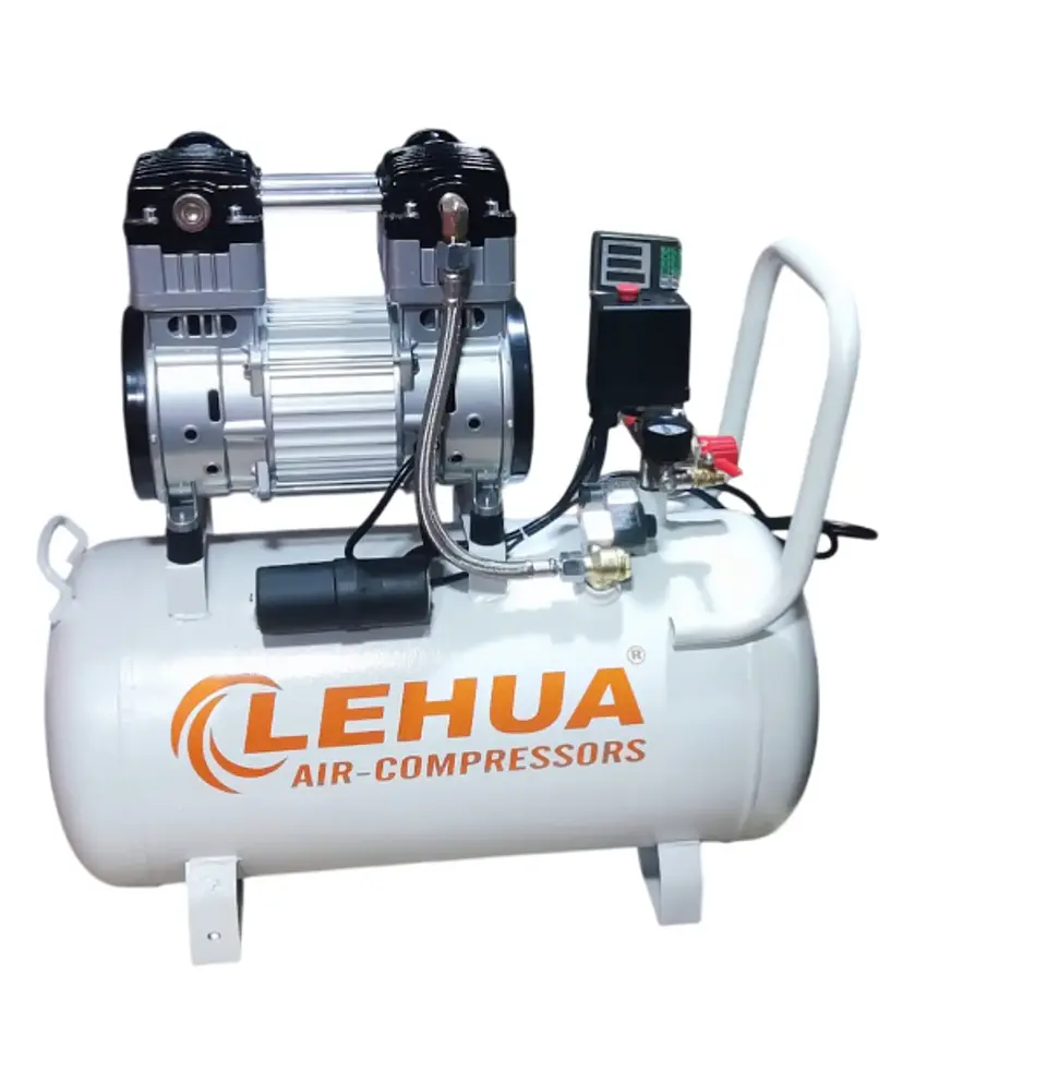 Compresor Silencioso Lehua LH5002 – 1.5 HP / 50 Litros / Monofásico – Libre de Aceite 1