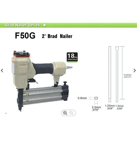 Pistola Clavadora Neumática Meite F50 – Profesional Calibre 18