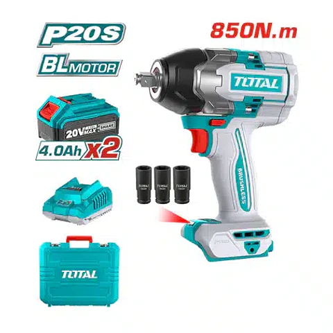 Llave de Impacto 1/2″ 850 Nm 2 Baterías