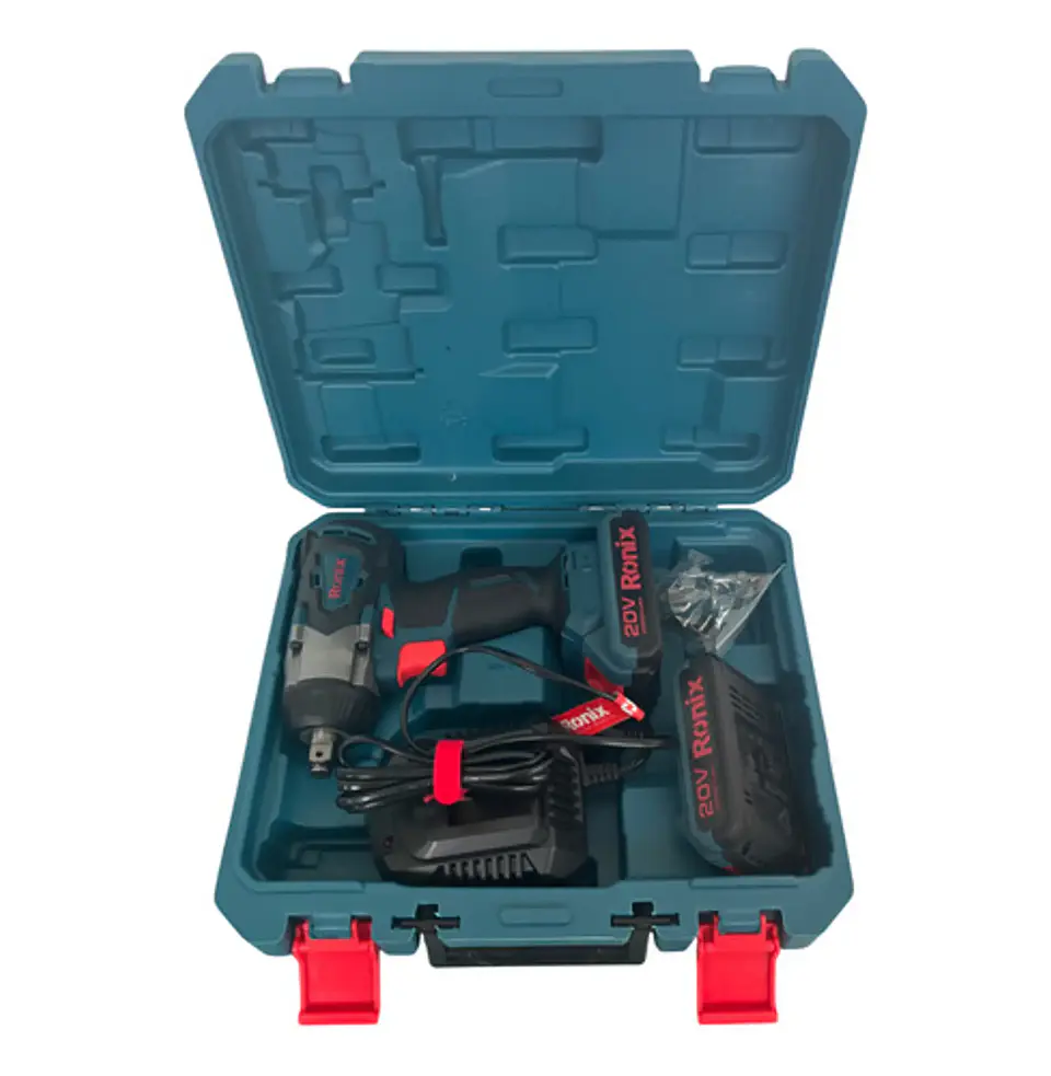 Llave de Impacto Inalámbrica Ronix 8907K – 20V 350 Nm con 2 Baterías y Maletín 2