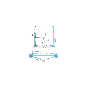 Elevador Automotriz 2 Columnas SCT-6240 (4.000 kg)