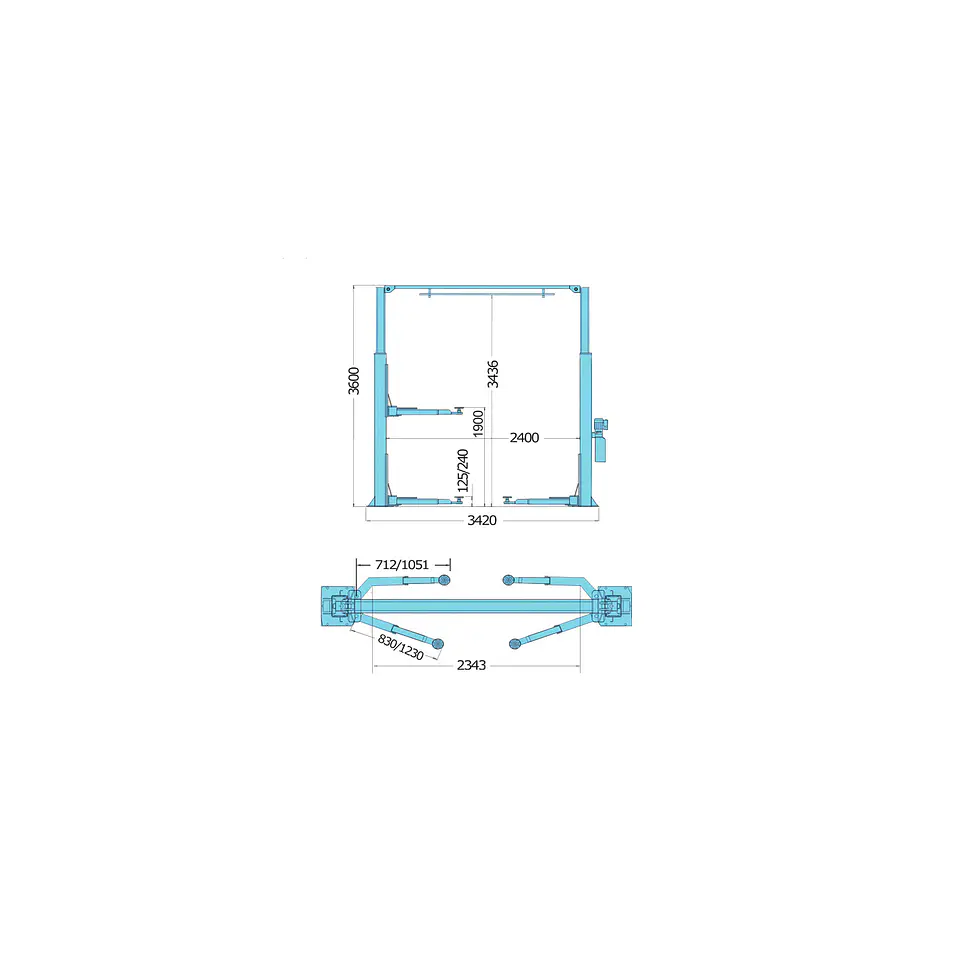 Elevador Automotriz 2 Columnas SCT-6240 (4.000 kg) 2