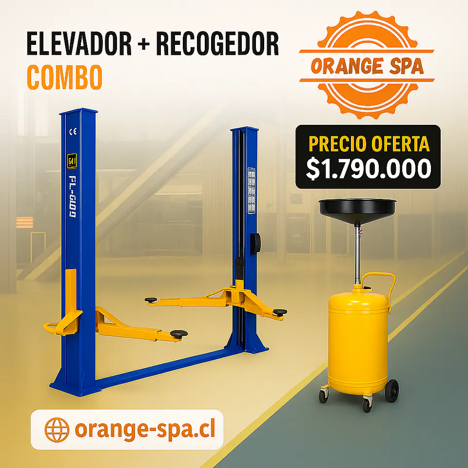 COMBO: Elevador Automotriz 4.000 kg + Recogedor de Aceite  1