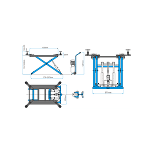 Elevador Tijera Móvil 2.800 kg – Modelo HXL6128