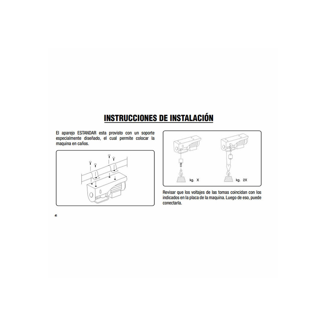 Tecle Eléctrico 200 kg 450W – Alzada 6–12 m – Modelo AP8100/25 2