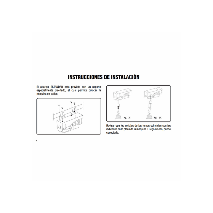 Tecle Eléctrico 200 kg 450W – Alzada 6–12 m – Modelo AP8100/25 2