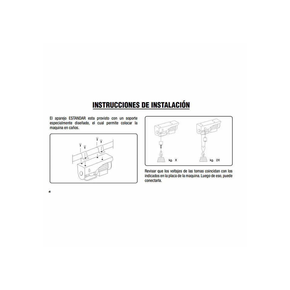 Tecle Eléctrico 200 kg 450W – Alzada 6–12 m – Modelo AP8100/25 2