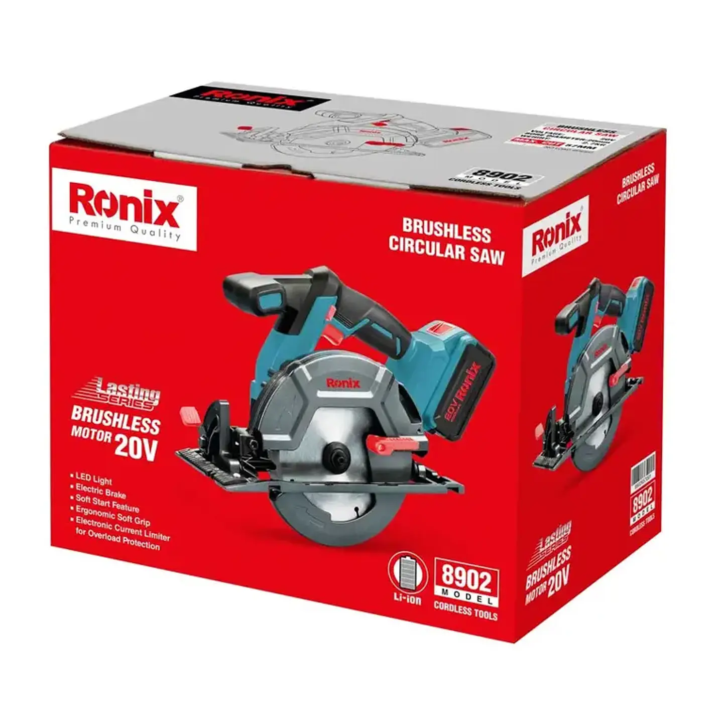 Serrucho Circular Inalámbrico Ronix 8902 6 1/2”  Brushless 4