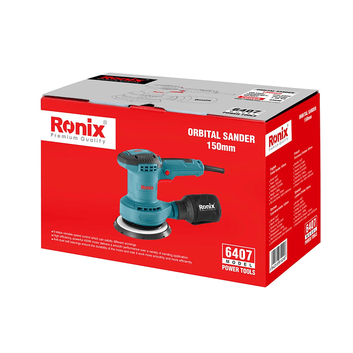 Lijadora Orbital Ronix 6407 – 150 mm | 450 W 5