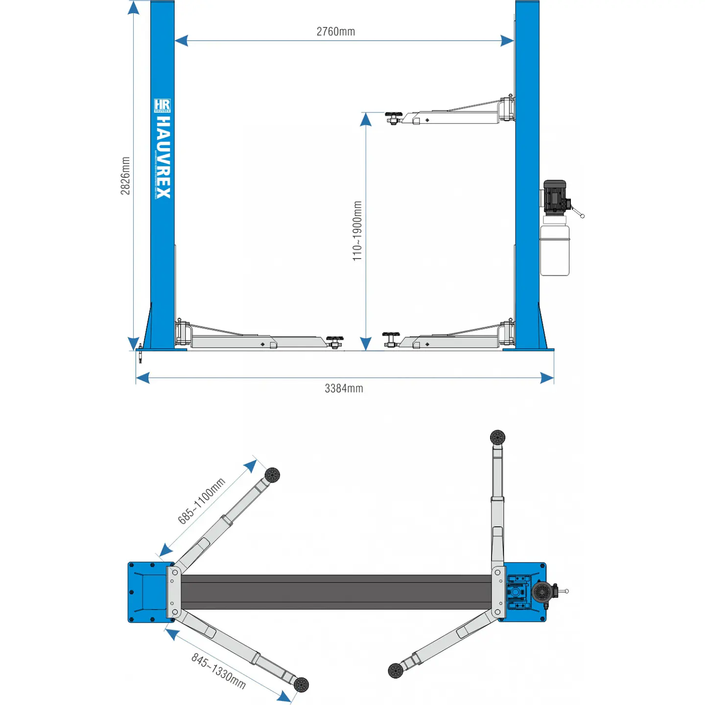 Elevador Automotriz 2 Columnas 4.000 kg - HTL2140 2