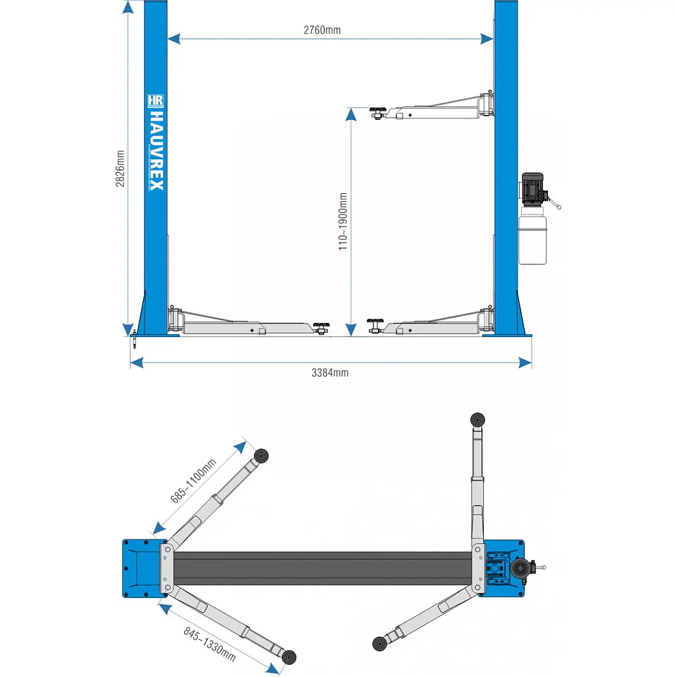Elevador Automotriz 2 Columnas 4.000 kg - HTL2140 2