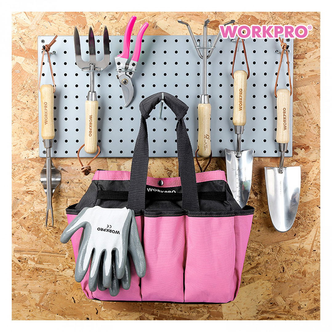 Juego de Herramientas de Jardín 7 Piezas con Bolso Rosado – WP206803 4