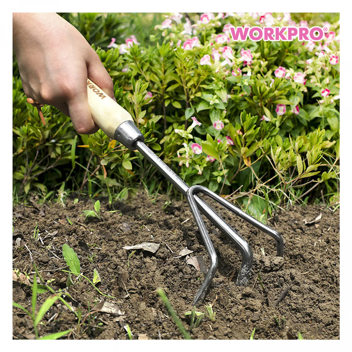 Juego de Herramientas de Jardín 7 Piezas con Bolso Rosado – WP206803 6