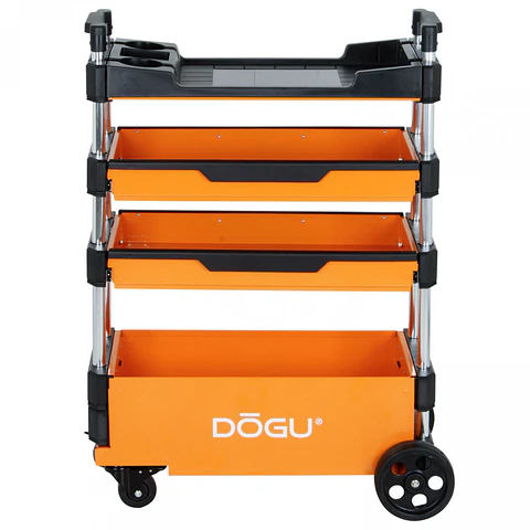 Carro auxiliar con 4 bandejas plegable