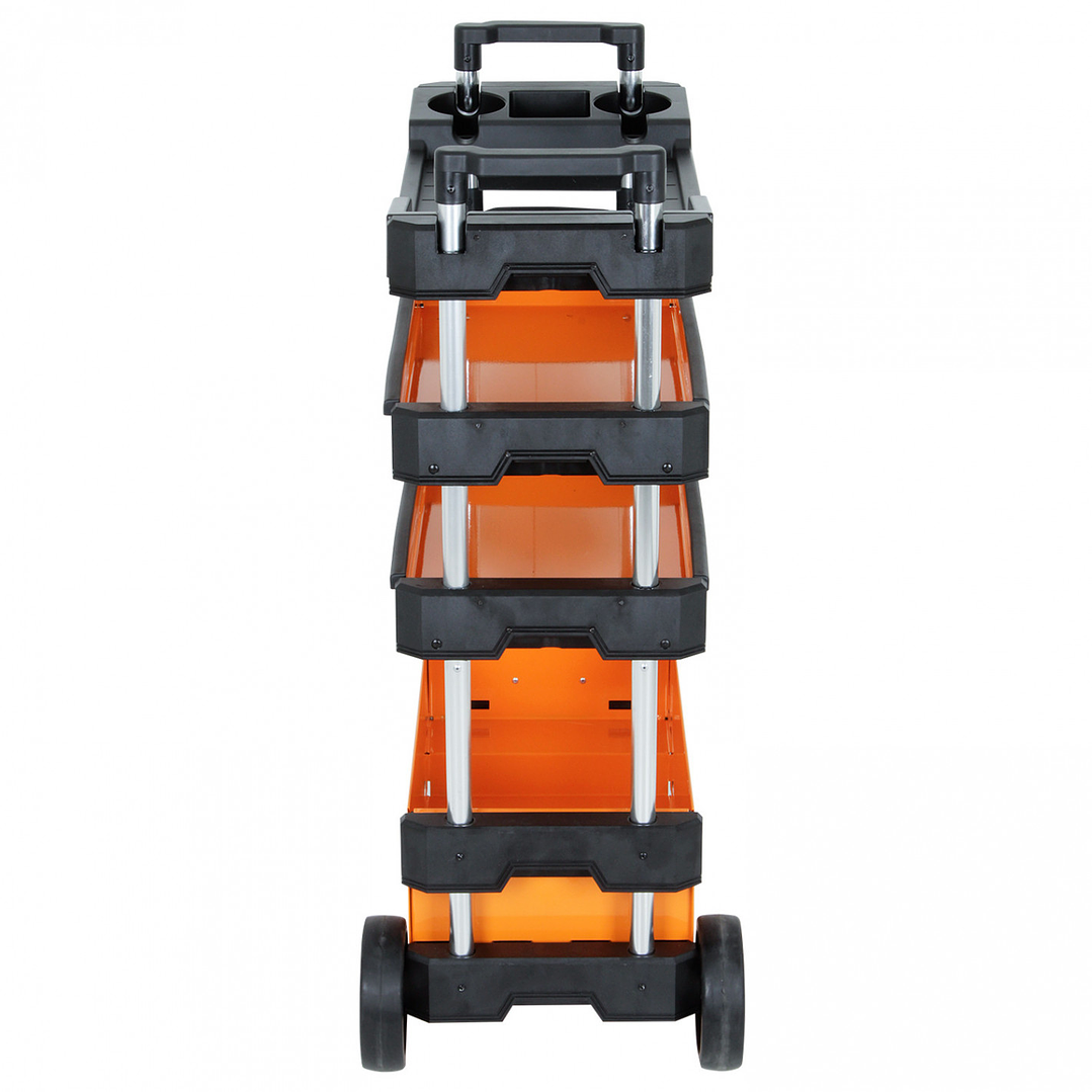 Carro auxiliar con 4 bandejas plegable 3