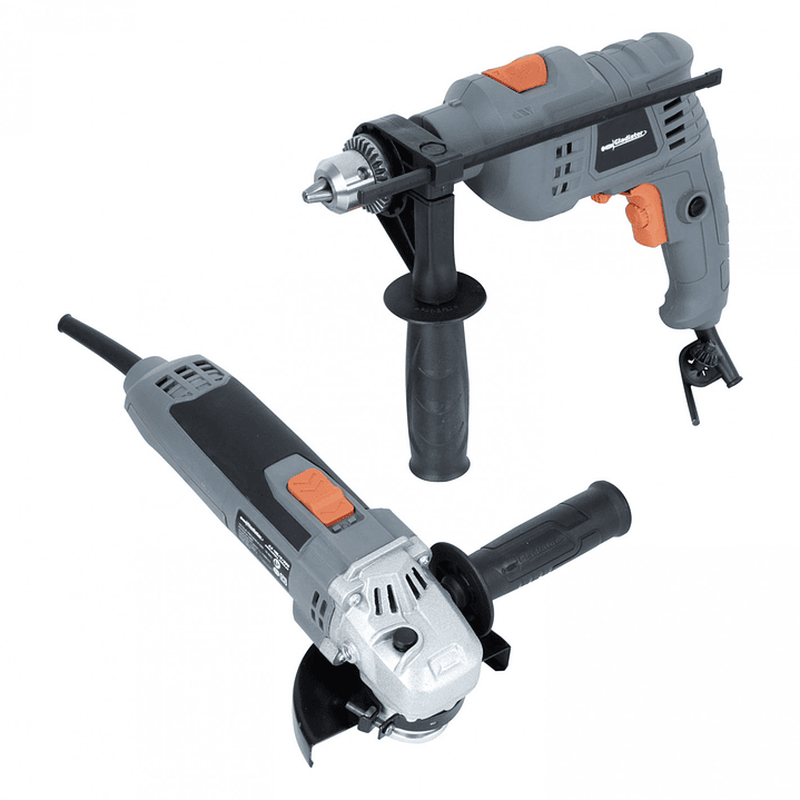 Kit Taladro Percutor 13 mm + Esmeril Angular 4 1/2