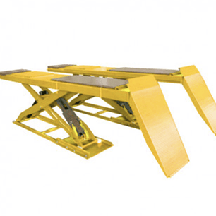 Elevador Tijera de Alineación 4 Toneladas 220V con Gata Central – Plataforma 4 Ruedas