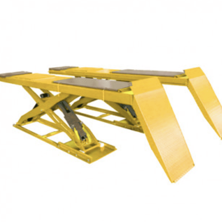 Elevador Tijera de Alineación 4 Toneladas 220V con Gata Central – Plataforma 4 Ruedas 1