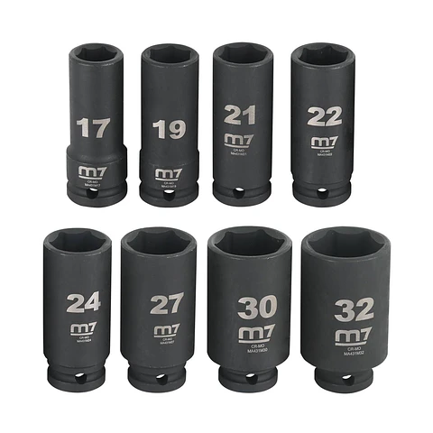 Juego Dados Impacto Largos 1/2" 15 Piezas