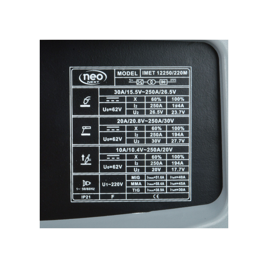 Soldadora Arco MIG TIG MMA 250A 7