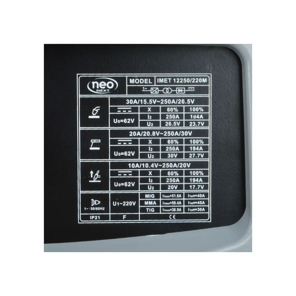 Soldadora Arco MIG TIG MMA 250A 7