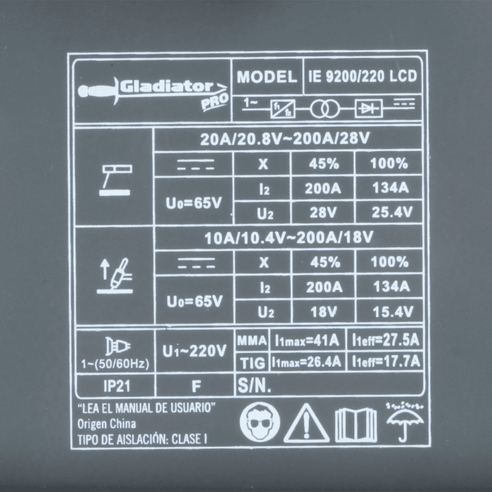 Soldadora Inverter Arco Manual 200A 4
