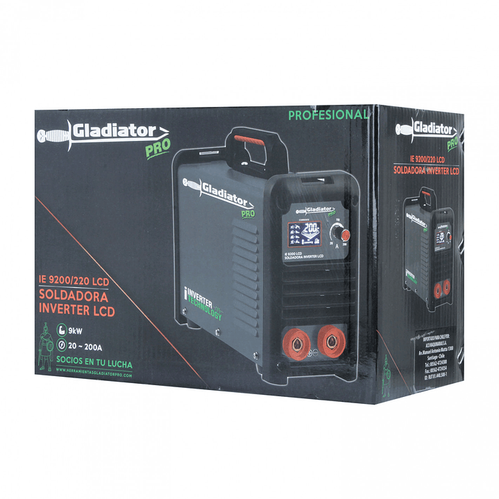 Soldadora Inverter Arco Manual 200A 8