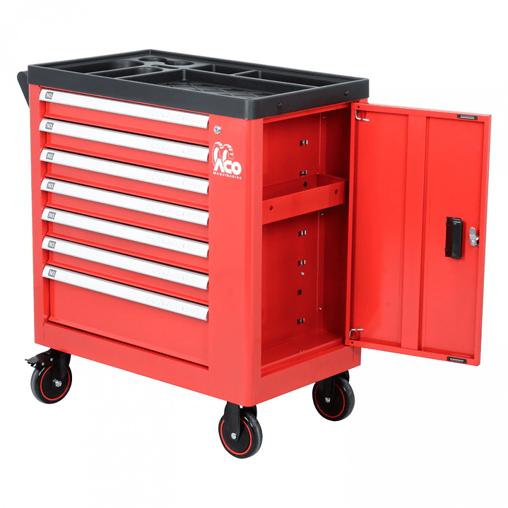 Carro de Herramientas 7 Cajones + Puerta Lateral con Llave - Sin Herramientas 3