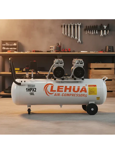 Compresor Silencioso 2 HP 100 Litros Monofásico