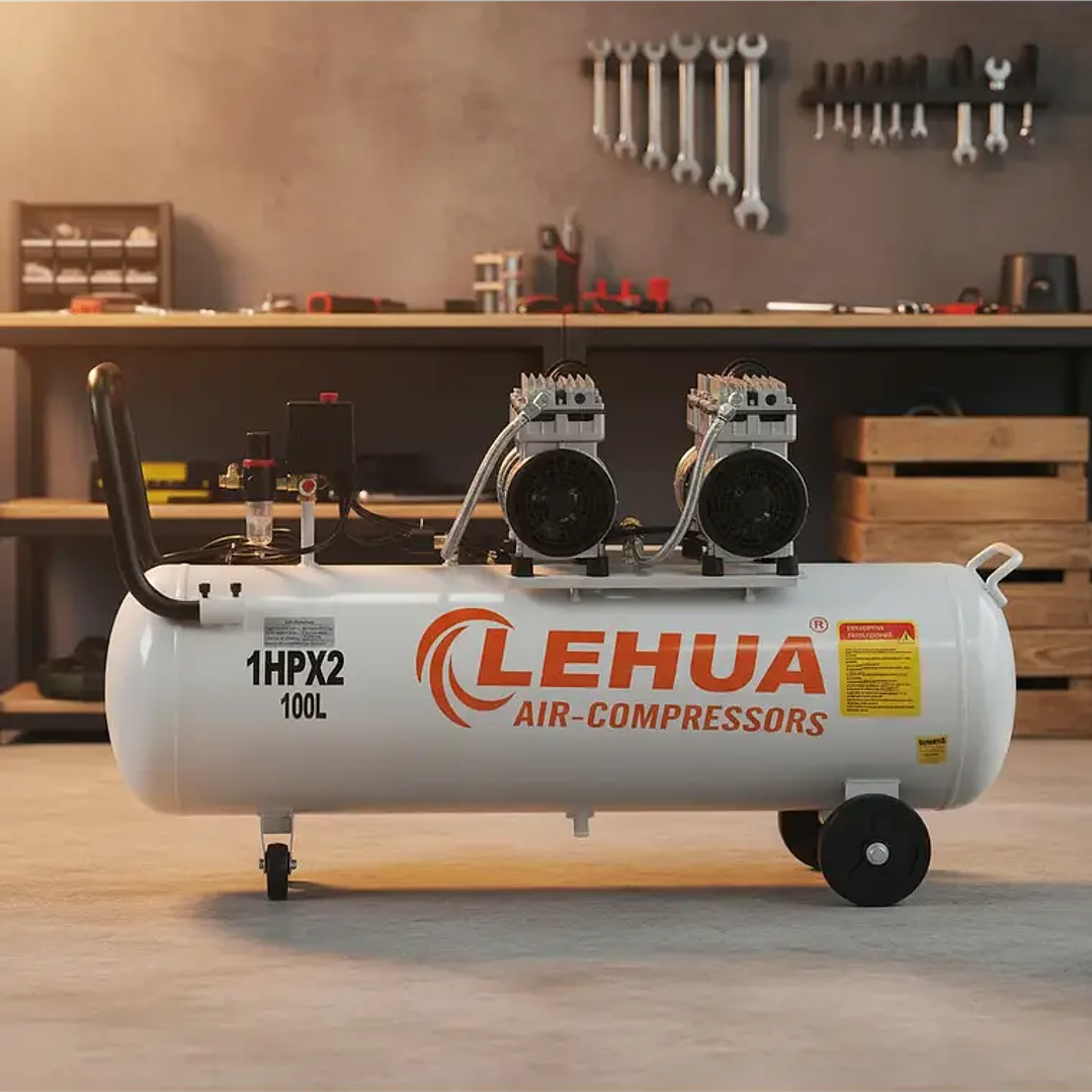 Compresor Silencioso 2 HP 100 Litros Monofásico 2