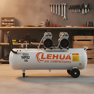 Compresor Silencioso 2 HP 100 Litros Monofásico