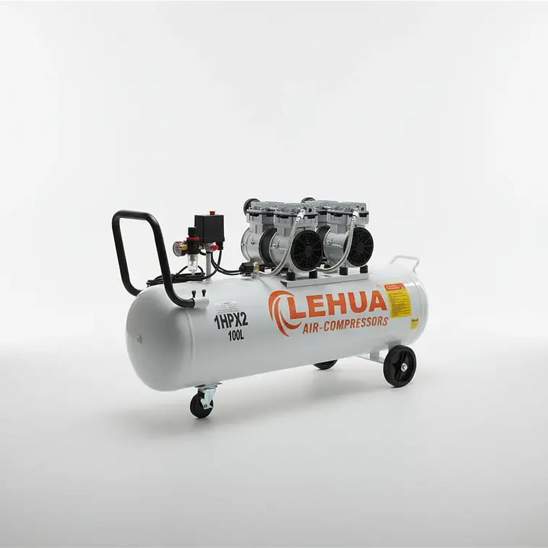 Compresor Silencioso 2 HP 100 Litros Monofásico 3